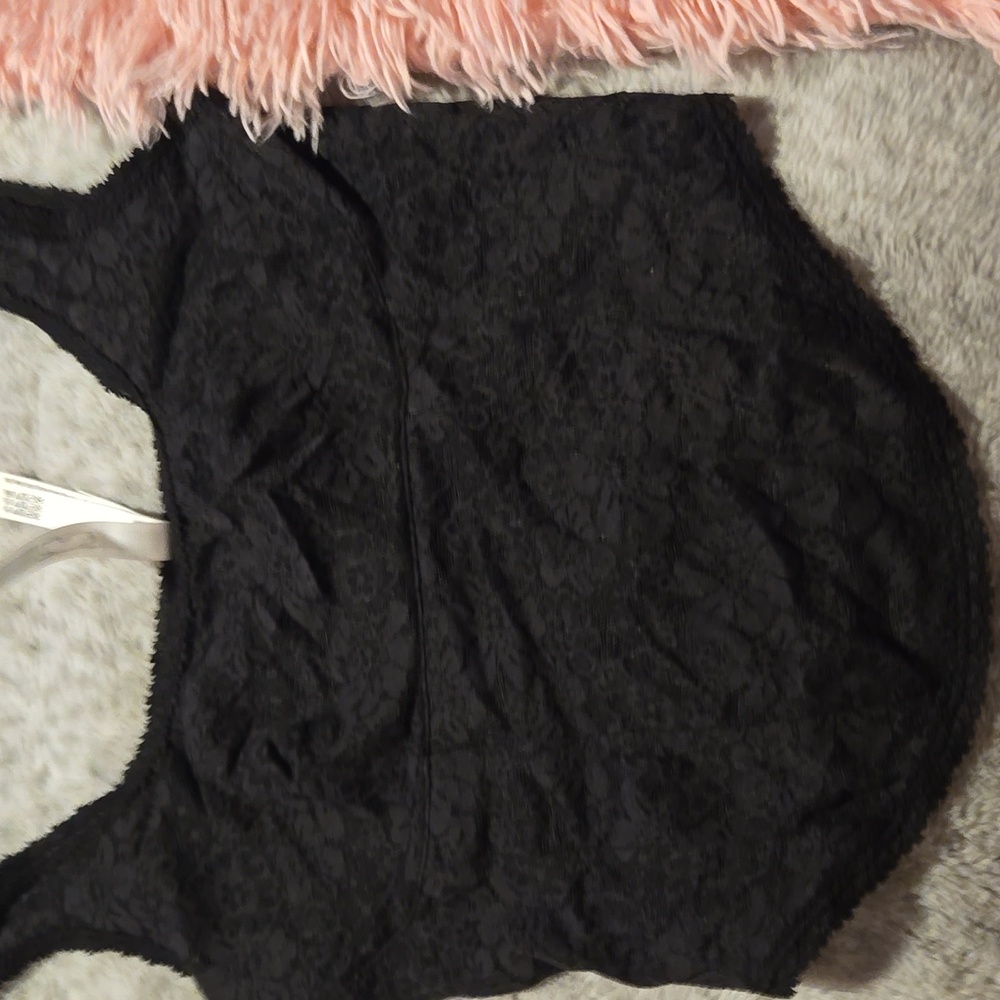 Brand new Pink black lace corset top M
